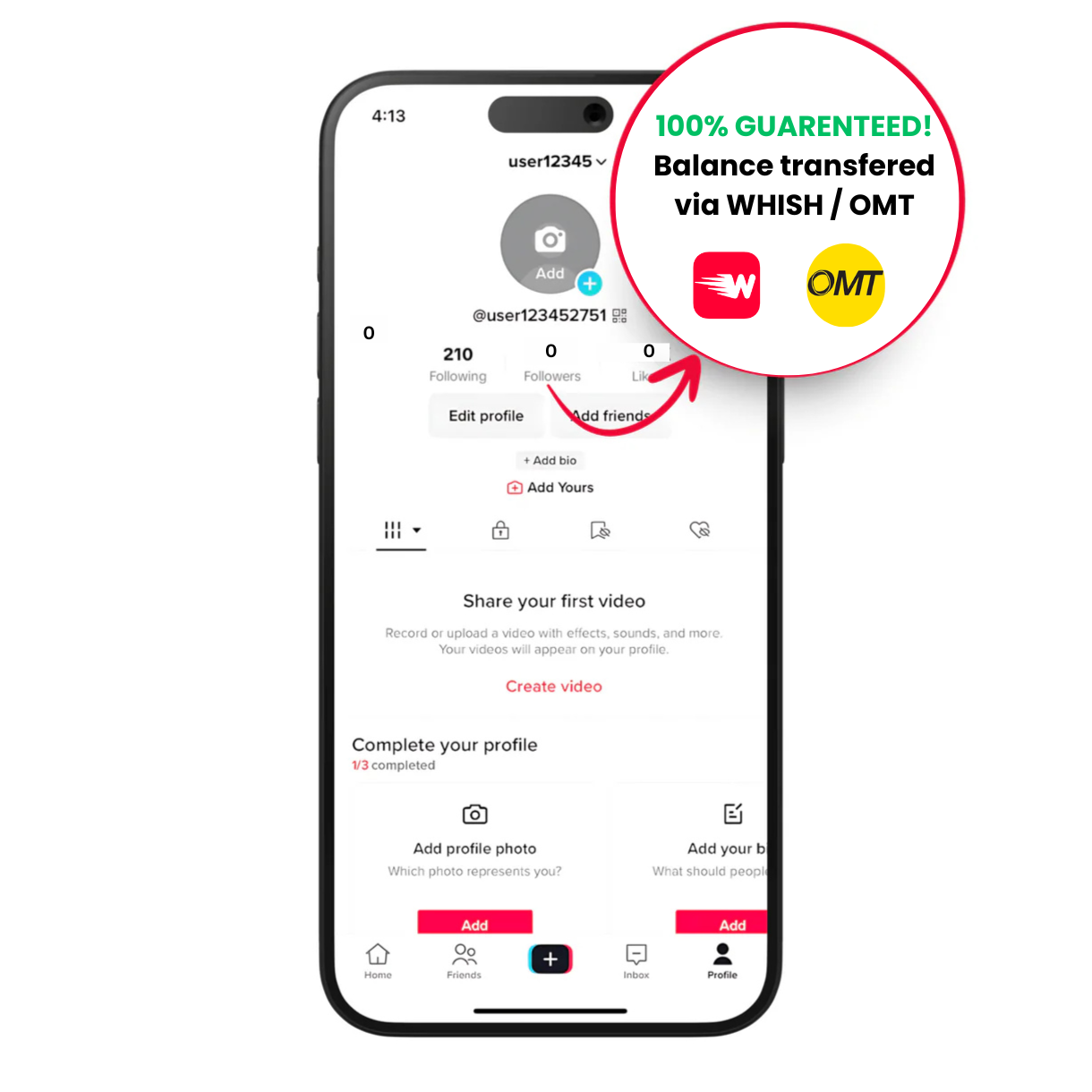 Tiktok Monetization Account (0 Followers)